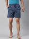 Navy Blue Checks Lounge Short