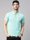 Sea Green Solid Polo Tshirt