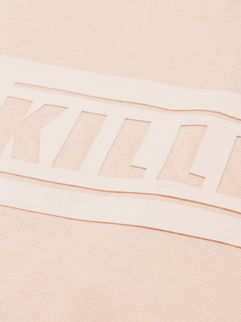 Peach Printed Crew Neck Tshirt