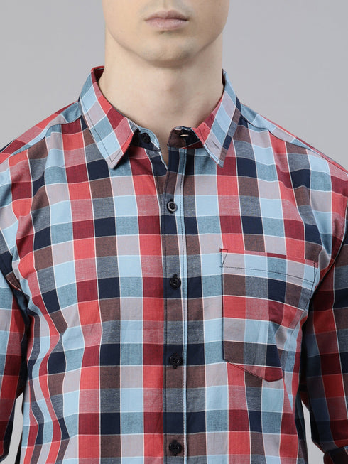 Blue Checks Full Sleeves Shirt