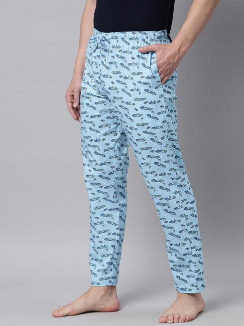Blue Printed Lounge Pant