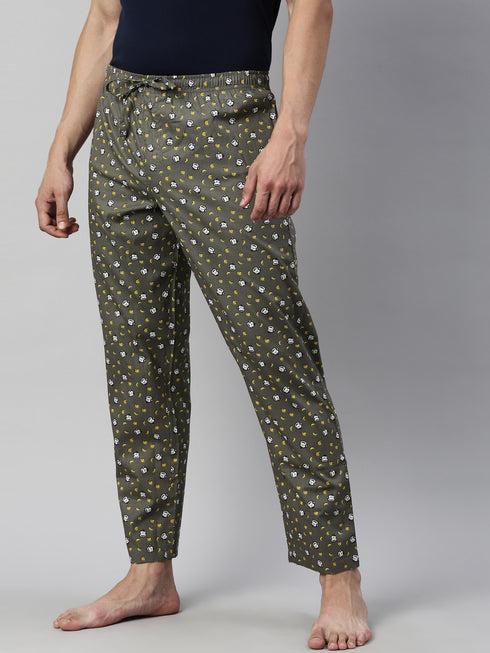 Brown Printed Lounge Pant