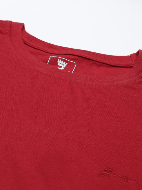 Red & Grey Solid Lounge Set