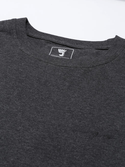Dark Grey Solid T-shirt
