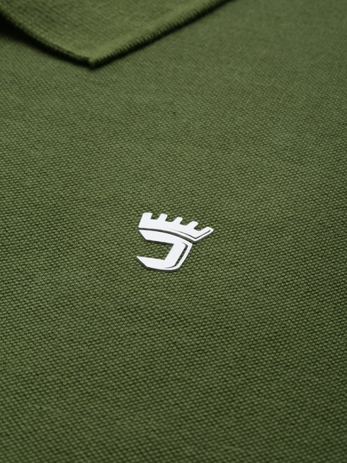 Green Solid Polo T-Shirt