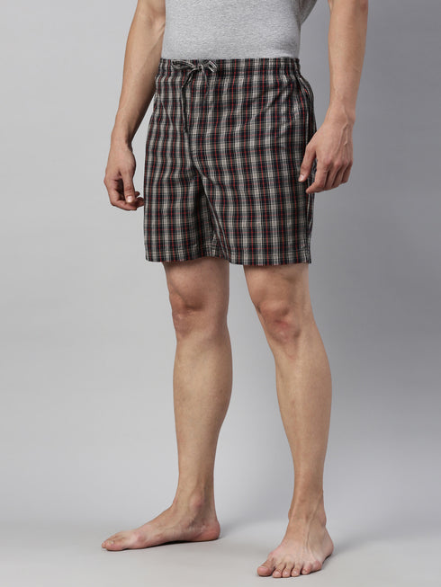 Black Checks Lounge Short