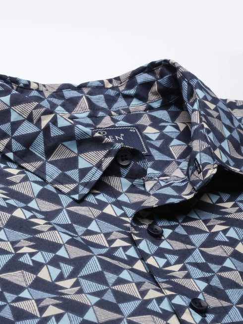 Navy Blue Printed Co-Ord Set