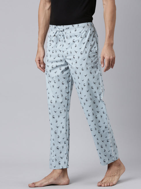 Light Blue Printed Lounge Pant