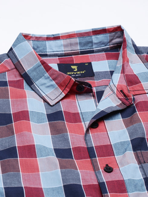 Red Checks Short Sleeves Shirt