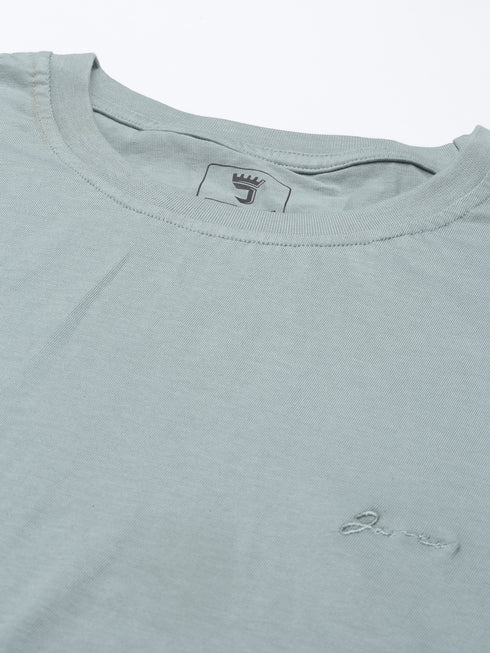 Green Solid Crew Neck T-Shirt