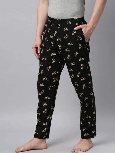 Black Printed Lounge Pant