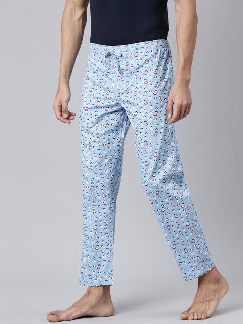 Blue Printed Lounge Pant