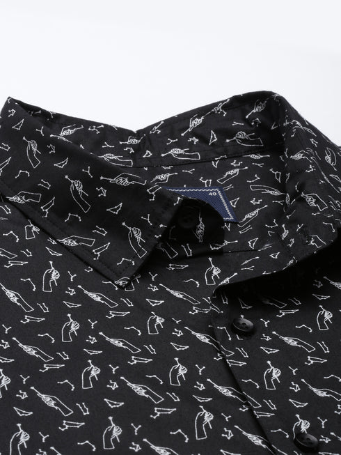 Black Printed Co-Ord Set