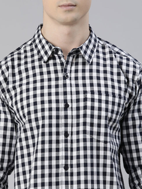White Checks Full Sleeves Shirt
