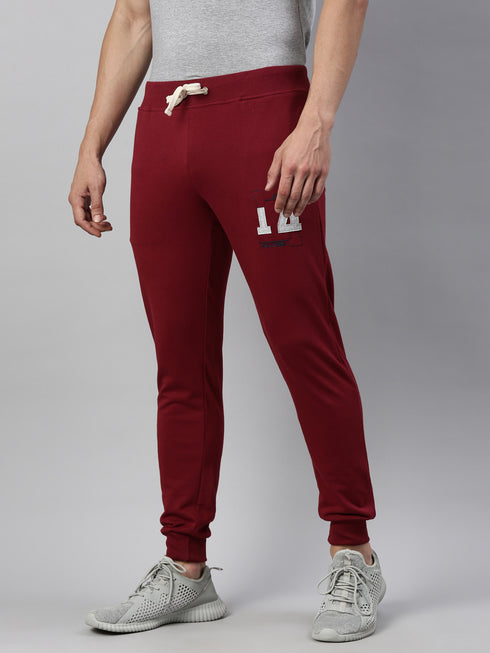 Burgandy Solid Jogger