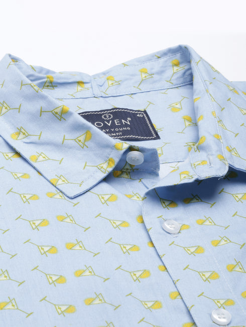 Sky Blue Printed Co-Ord Set