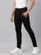 Black Solid Track Pant
