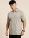 Grey Printed Polo T-shirt
