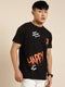 Black Printed Crew Neck <br>T-shirt