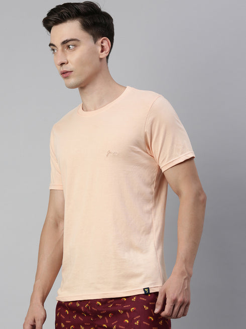 Light-Colored Short-Sleeved T-Shirt