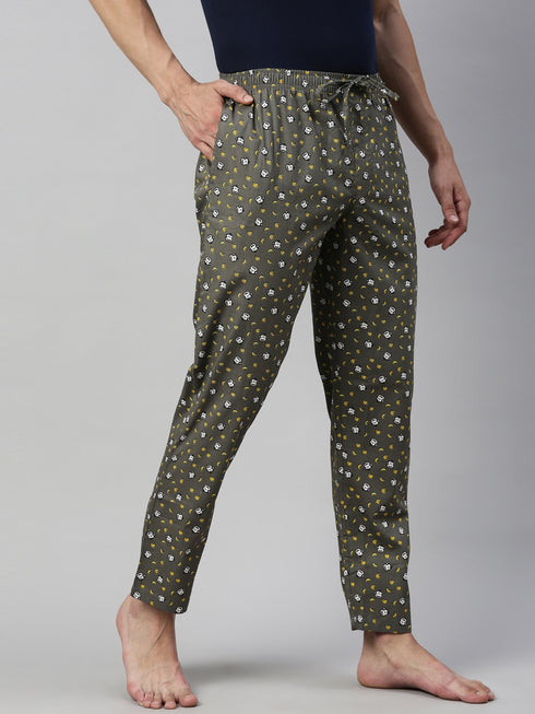 Brown Printed Lounge Pant