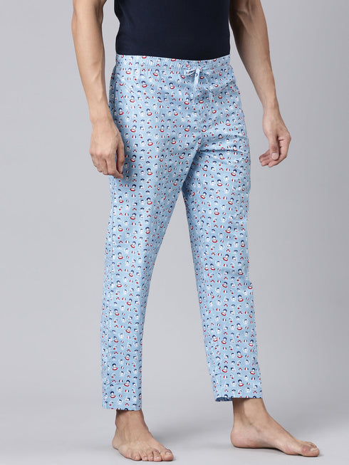 Blue Printed Lounge Pant