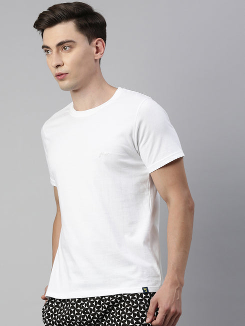 White Solid T-Shirt