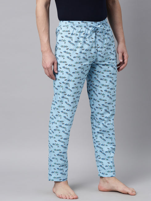Blue Printed Lounge Pant