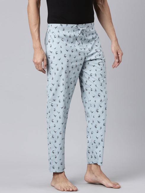 Light Blue Printed Lounge Pant