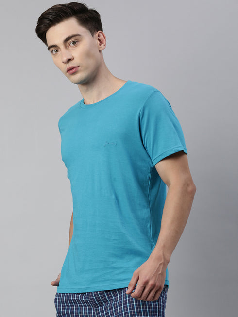 Light Blue Solid T-Shirt