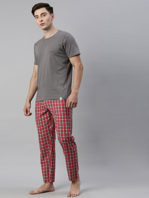 Grey & Red Assorted Night Suit