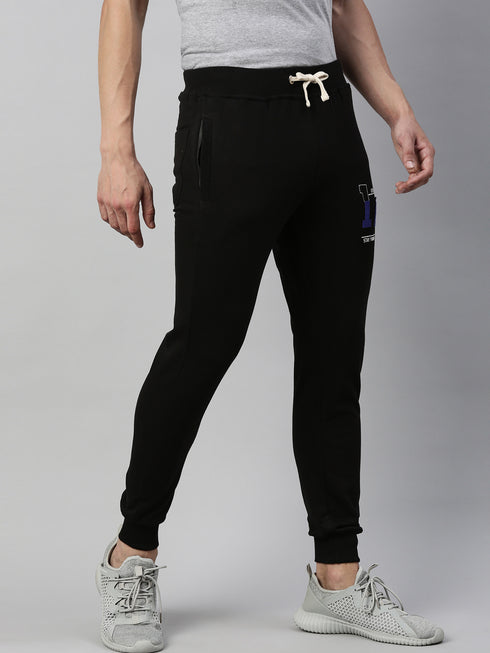 Black Solid Joggers
