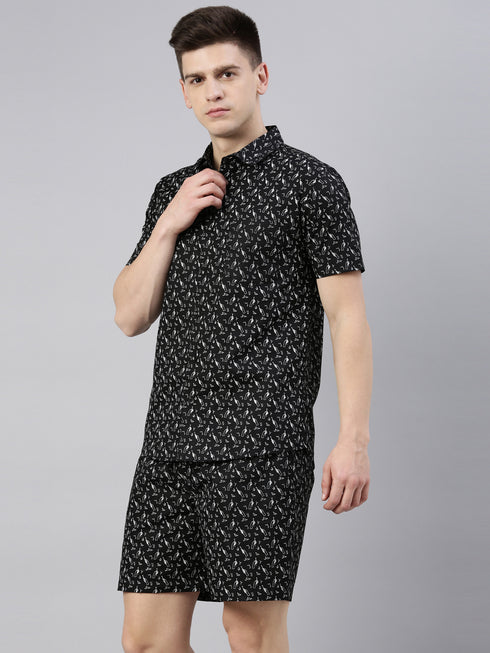 Black Printed Co-Ord Set