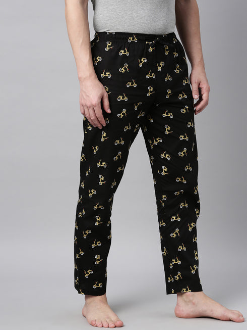 Black Printed Lounge Pant