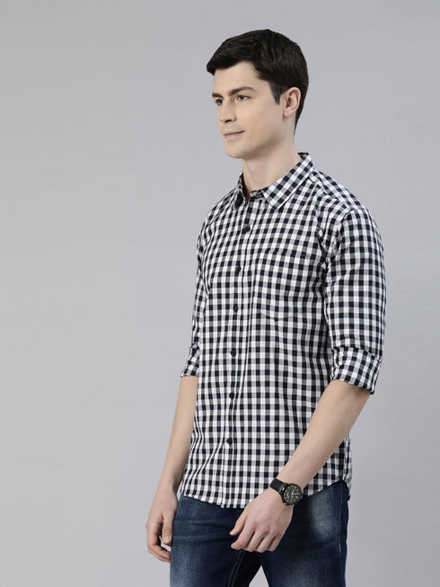 White Checks Full Sleeves Shirt