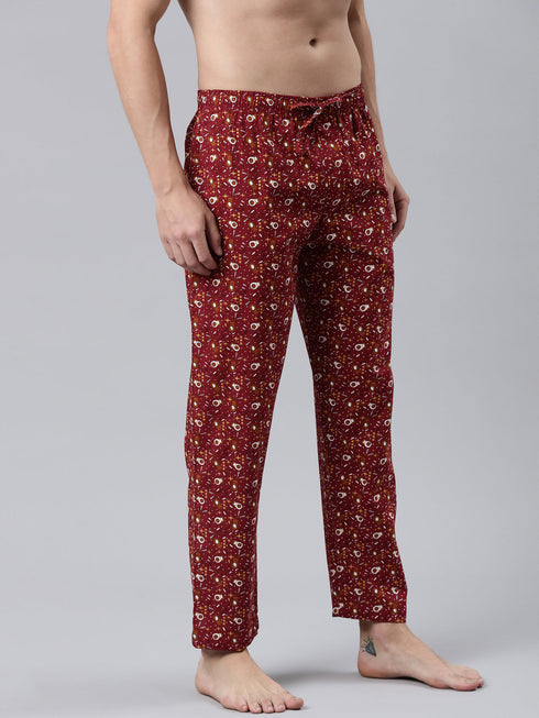 Marron Printed Lounge Pant