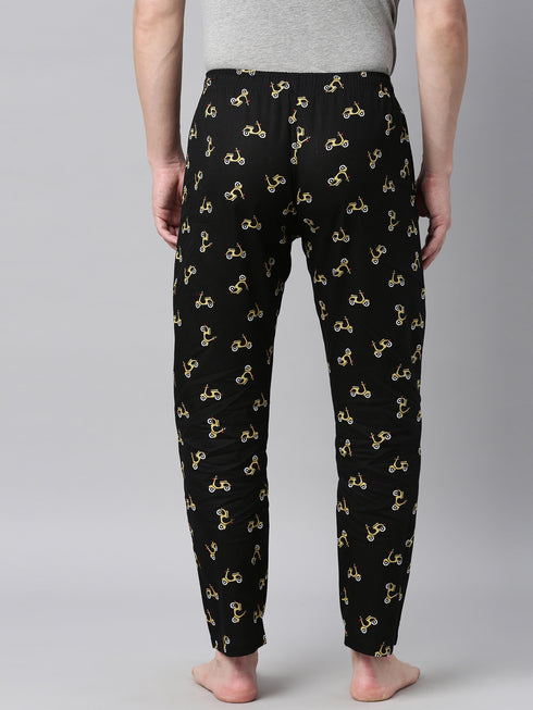 Black Printed Lounge Pant