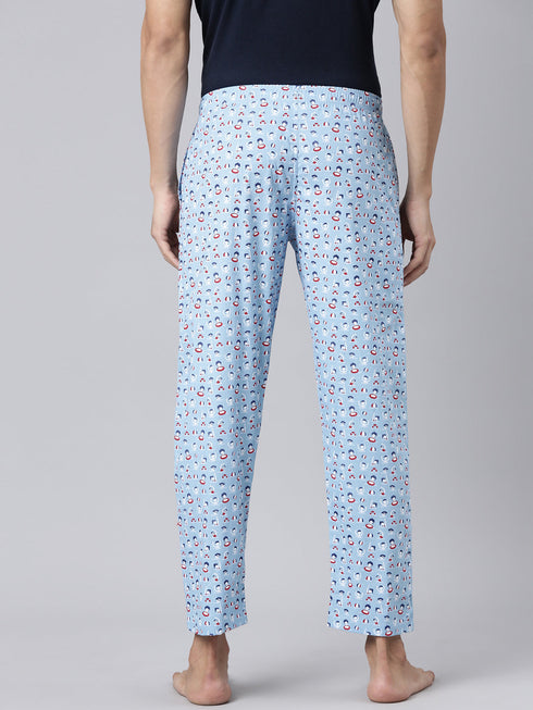 Blue Printed Lounge Pant