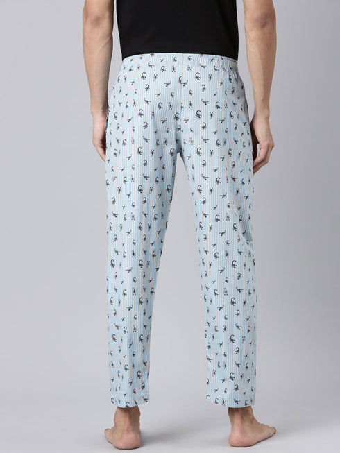 Light Blue Printed Lounge Pant