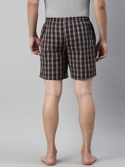 Black Checks Lounge Short
