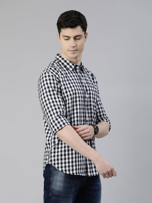 White Checks Full Sleeves Shirt
