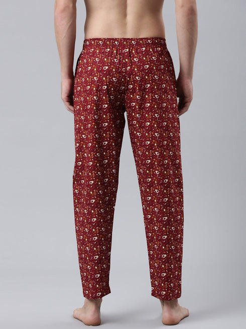 Marron Printed Lounge Pant