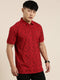 Red Printed Polo T-shirt