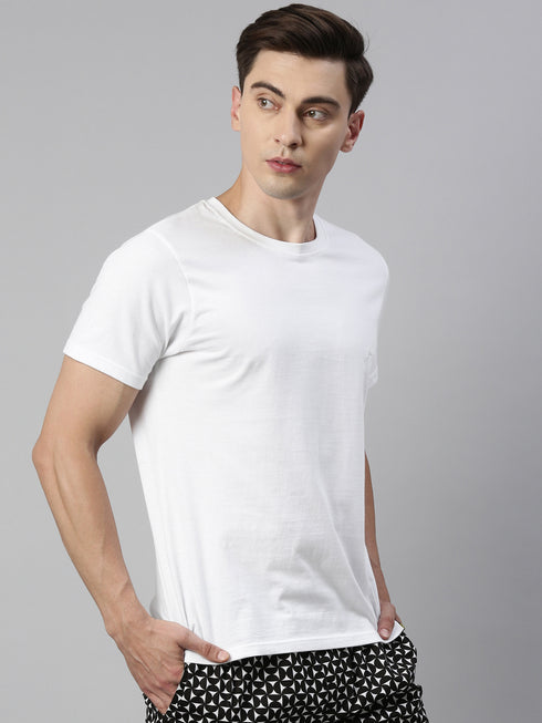 White Solid T-Shirt