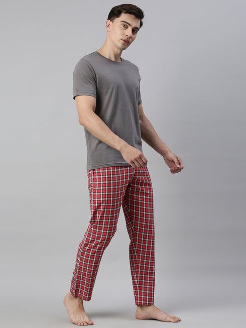 Grey & Red Assorted Night Suit