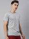 Grey Mel Solid Crew Neck T-Shirt