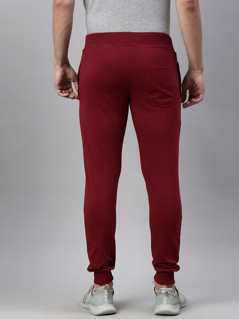Burgandy Solid Jogger