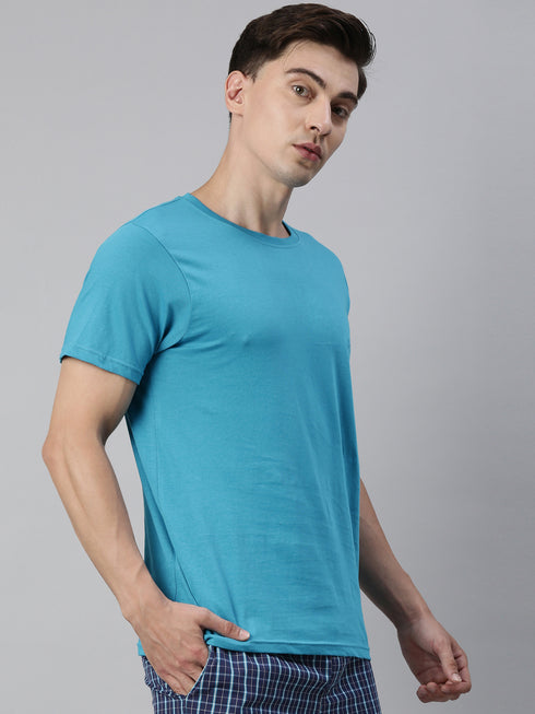 Light Blue Solid T-Shirt