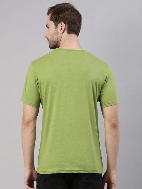 Green Printed Crew Neck T-shirt