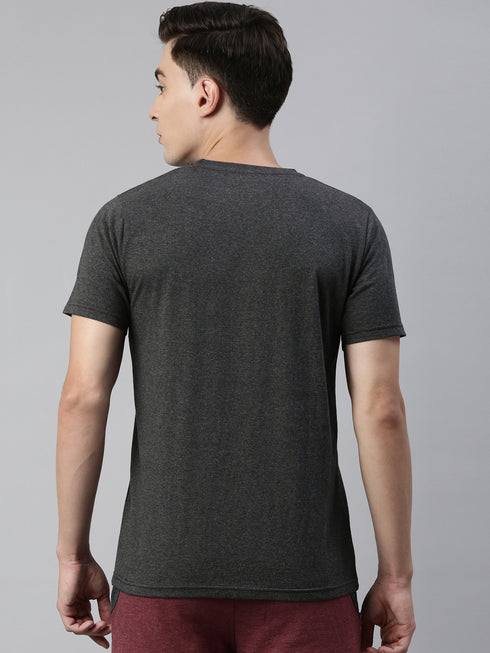 Dark Grey Solid T-shirt